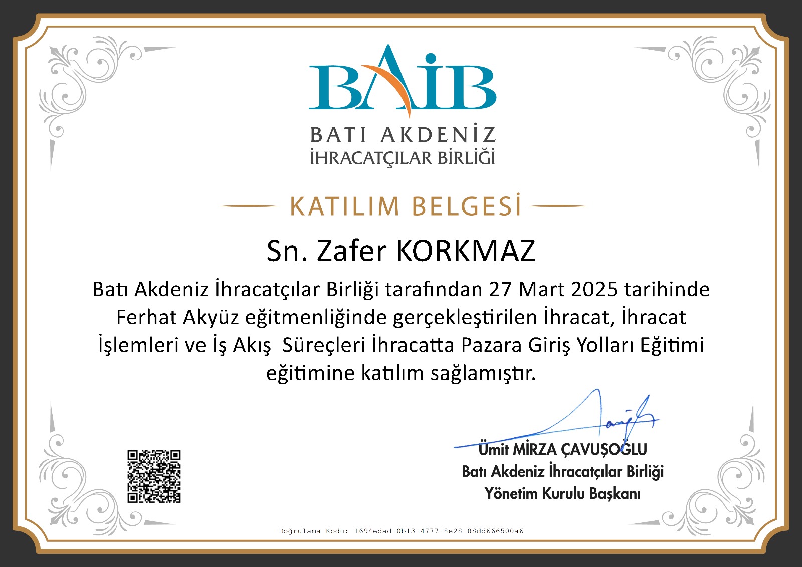 İleri Düzey İhracat Operasyonları - Batı Akdeniz İhracatçılar Birliği (BAİB)