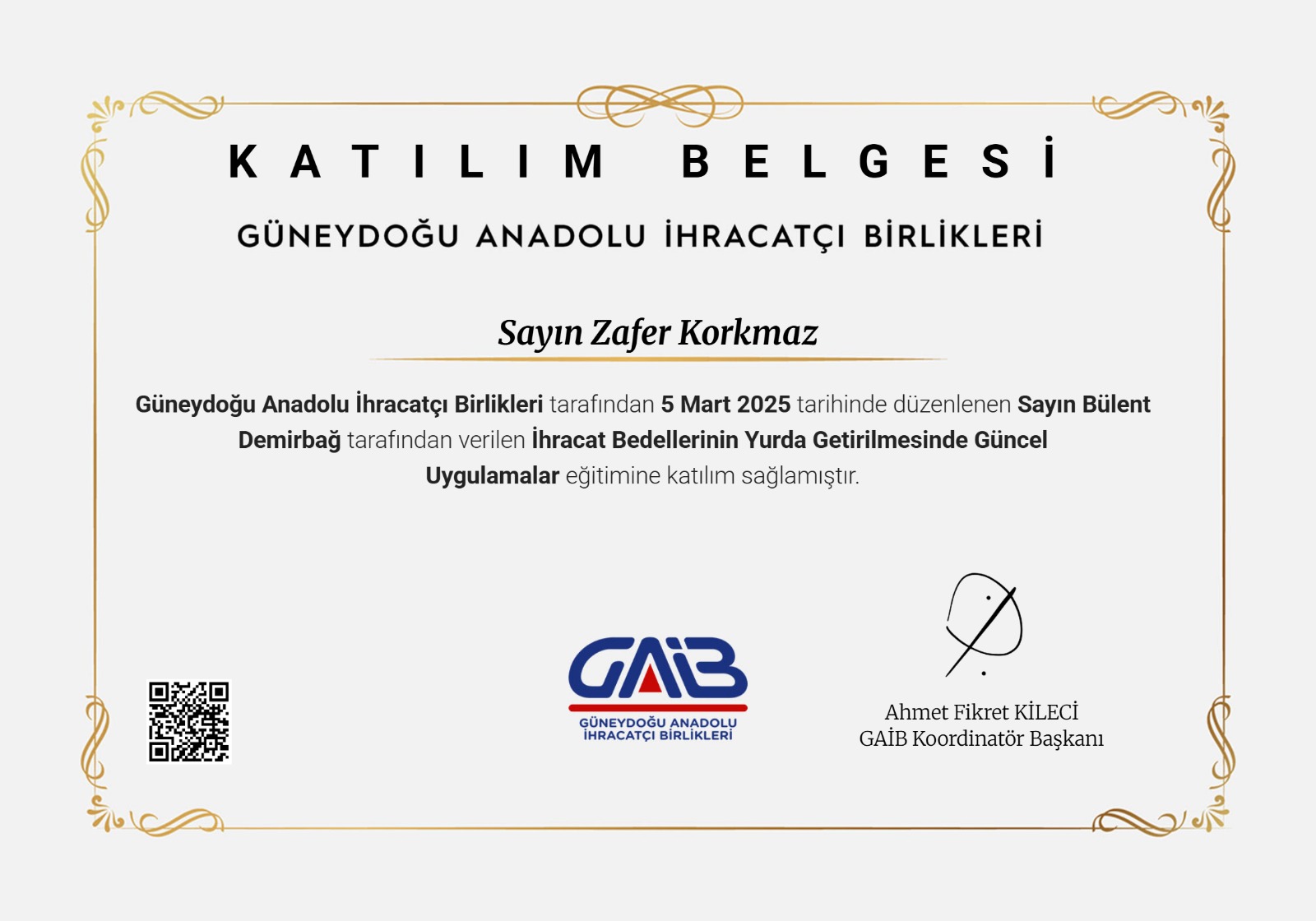 İhracat Geliştirme Serisi I - Güneydoğu Anadolu İhracatçı Birlikleri (GAİB)