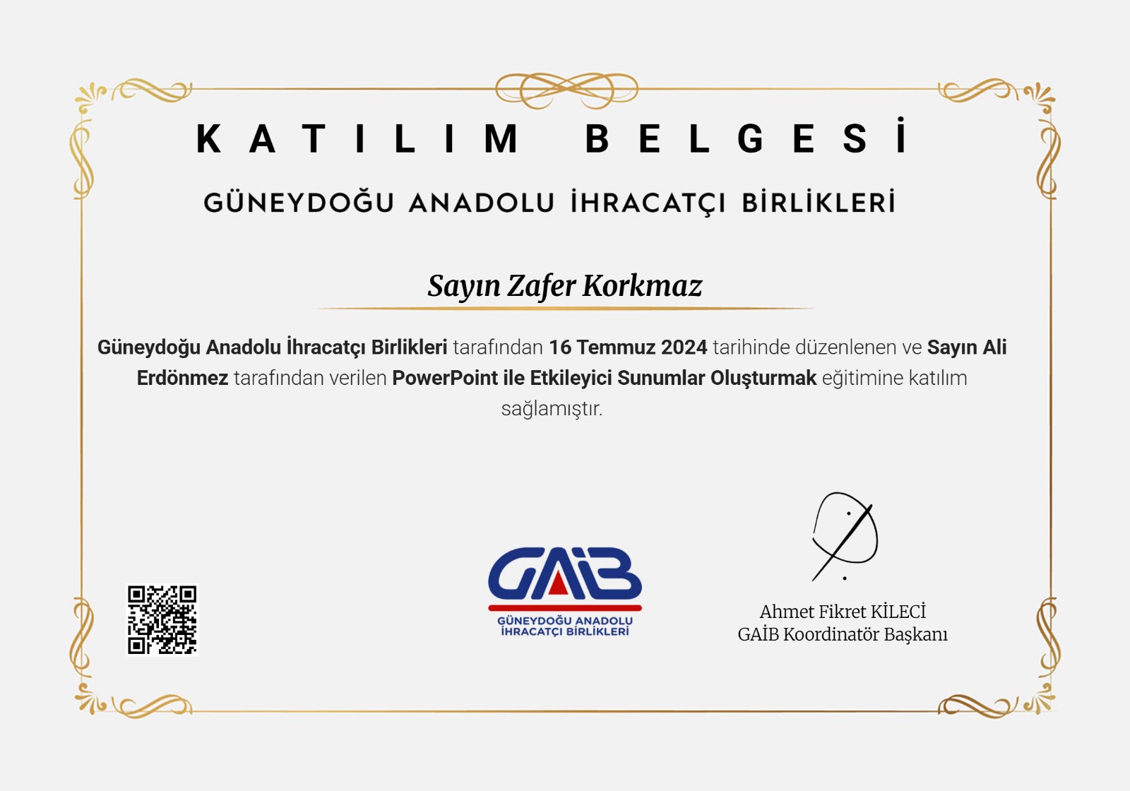 PowerPoint ile Etkili Sunumlar - Güneydoğu Anadolu İhracatçı Birlikleri (GAİB)